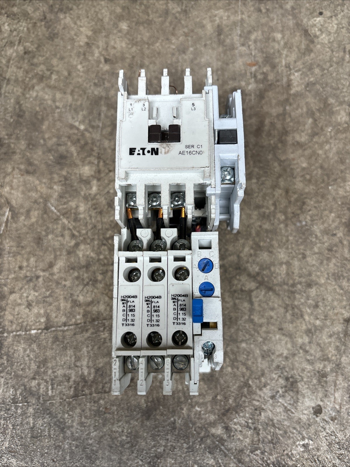 EATON AE16CN0 OVERLOAD PROTECTION RELAY W/ C306DN3 And C320KGS1
