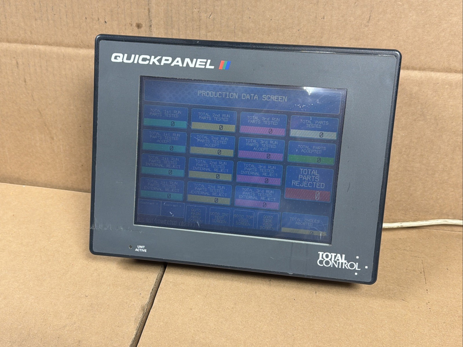 TOTAL CONTROL QPI31200S2P-B QUICKPANEL Touch Panel 10.5″ 120V WARRANTY FAST SHIP