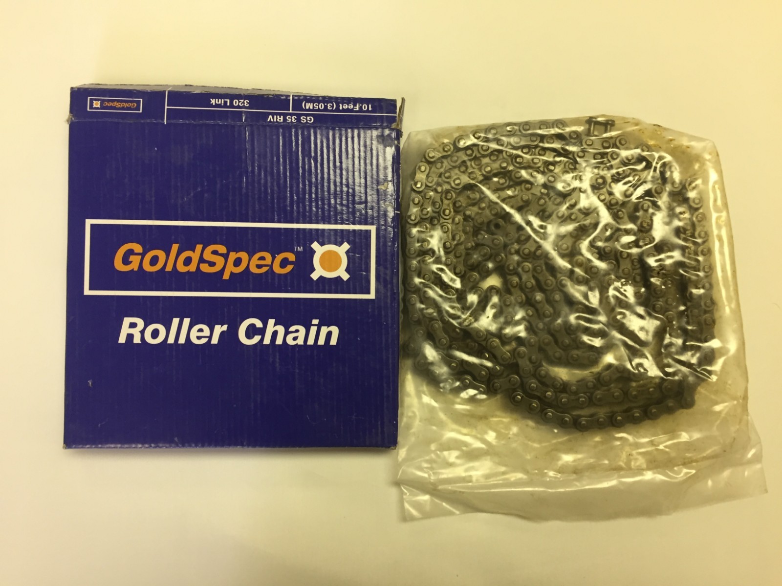 GOLDSPEC ROLLER CHAIN GS 35 RIV 10FT 320 LINK 3/8″ PITCH ANSI NEW in BOX