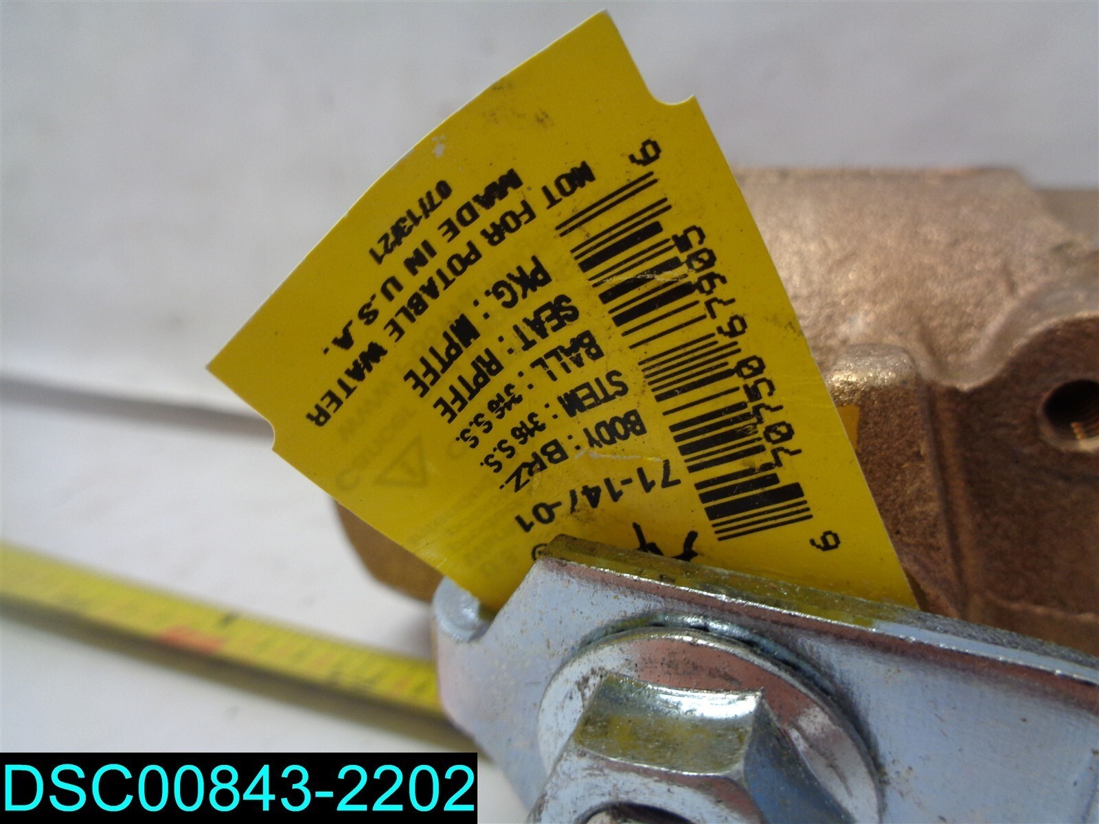 1-1/2″ Ball Valve w/ 316 SS 600# WOG NPT Bronze Standard Port Apollo #70-147-01