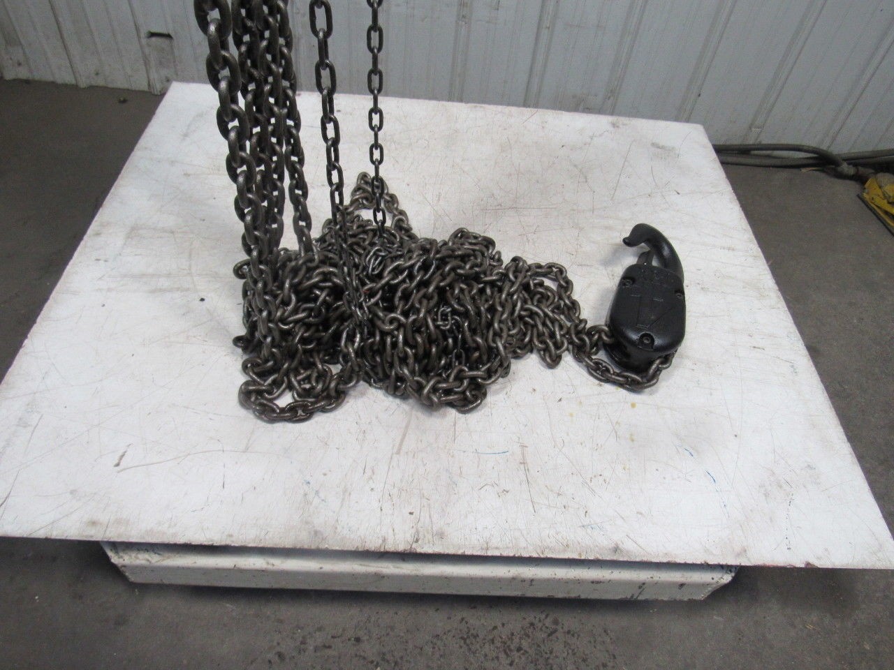 CM Model S 4 Ton Manual Chain Fall Hoist 32′ 6″ Lift w/Load Limiter Tested