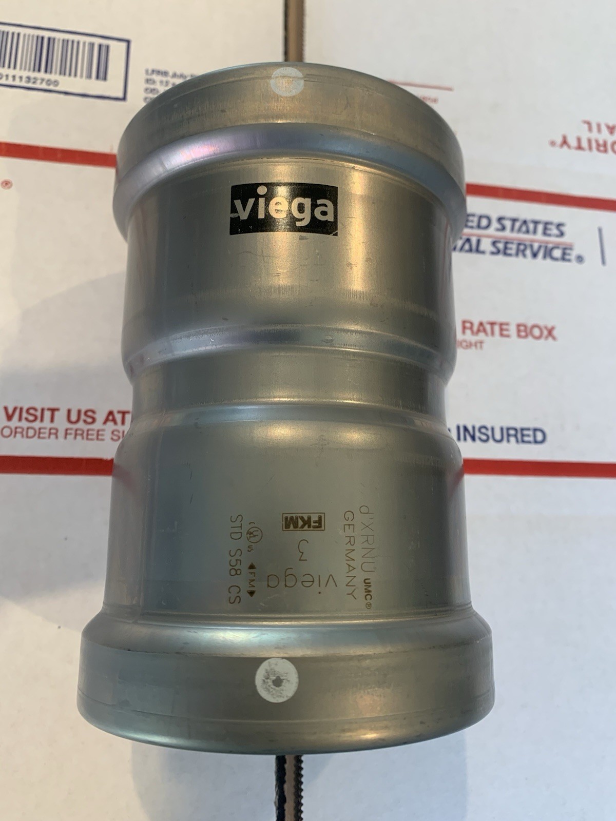 3” Viega 26675 MegaPress Coupling With Stop P X P Pipe Fitting FKM Model 4815XL