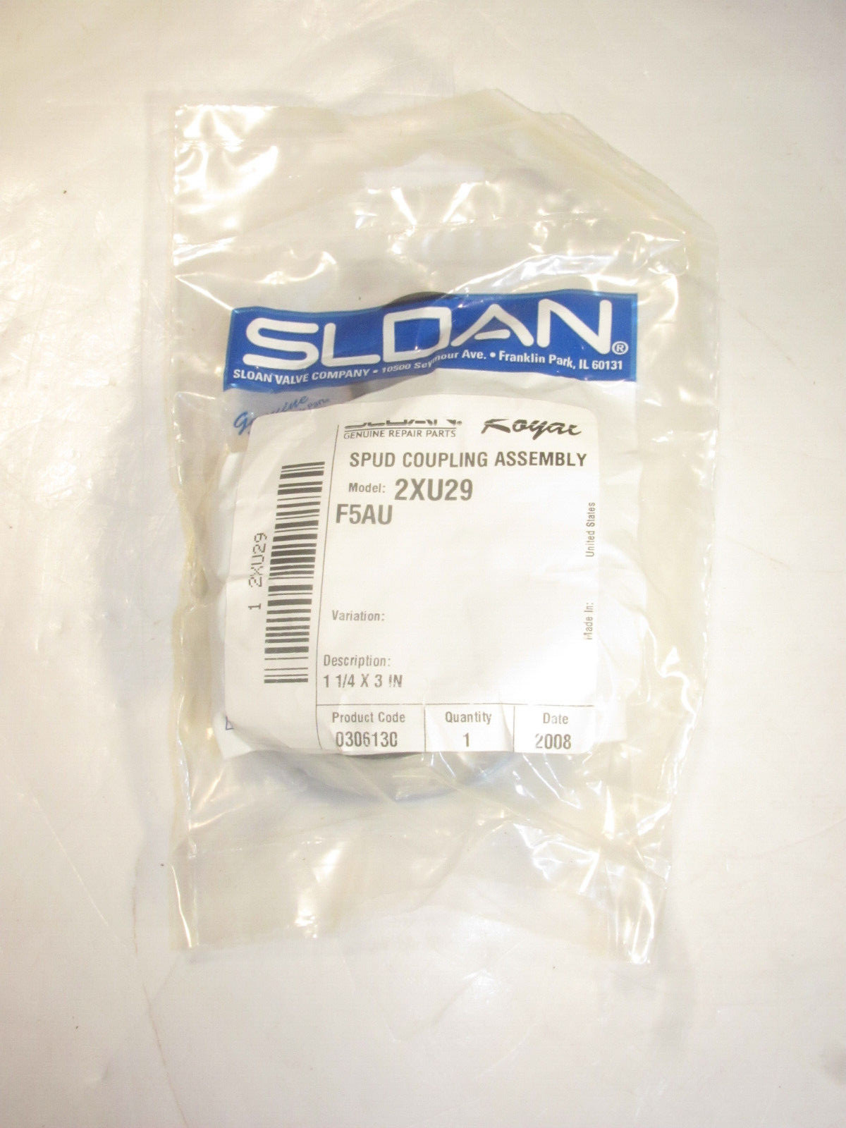 SLOAN F5AU 0306130 ROYAL SPUD COUPLING ASSEMBLY 1-1/4″ x 3″
