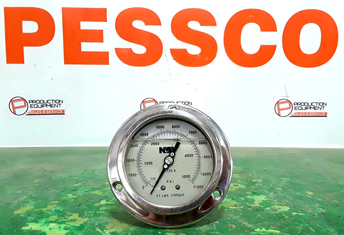 🟠NOV 5000# FT LBS TORQUE GAUGE 310D-402R PESSCO IS OFFERING 1 C022723-7-18 🗽