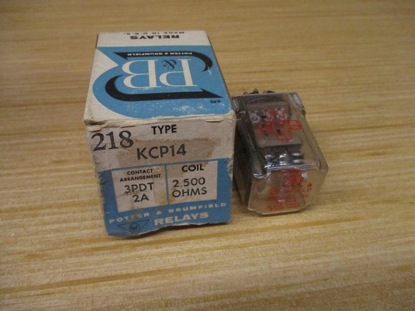 Potter & Brumfield KCP-11-2500 OHMS Relay KCP-11-2,500