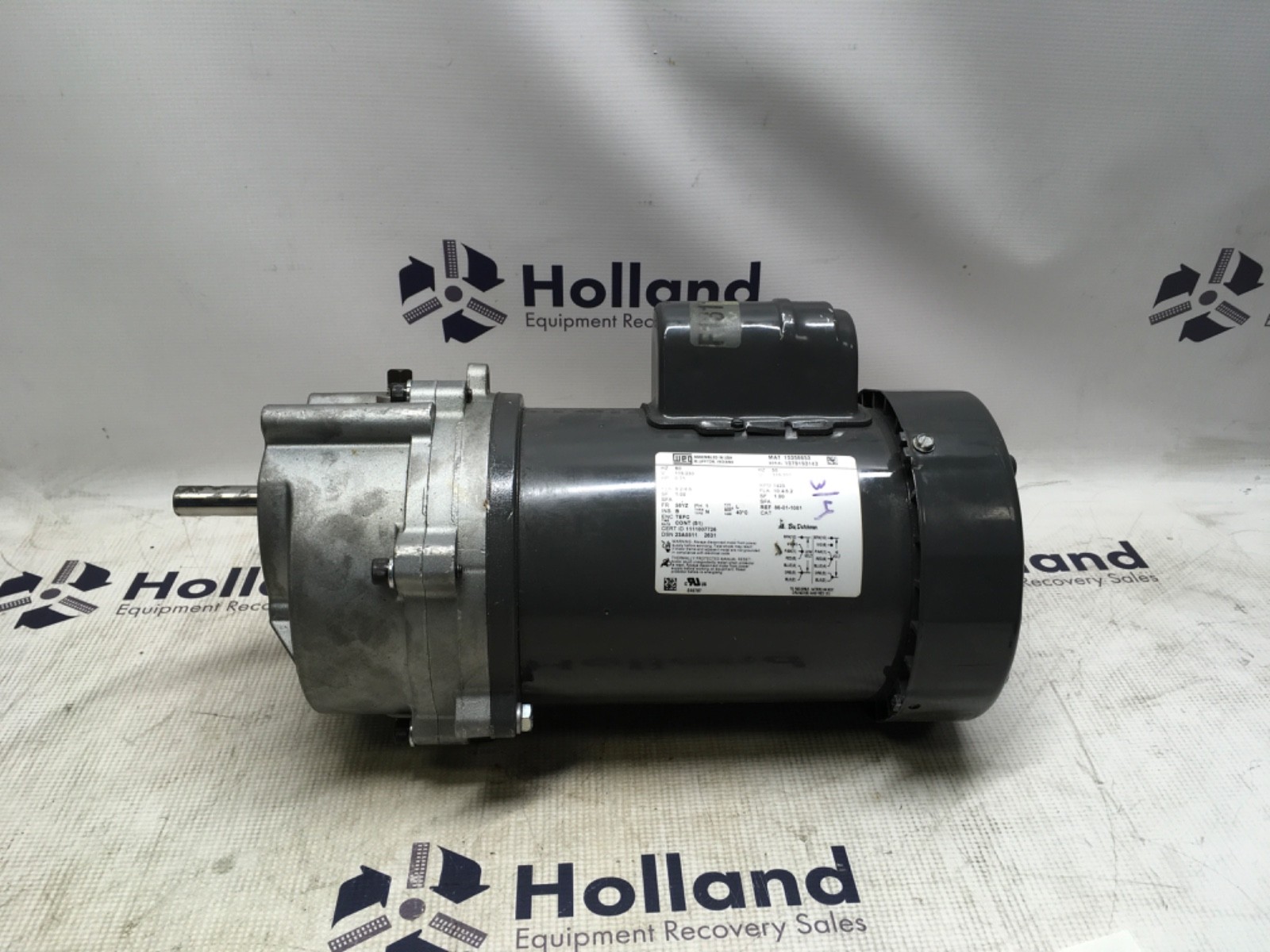 WEG .75hp Electric Motor, 1ph, 1725rpm, Toledo GearMotor M164-GE, NOS, (SC-3)