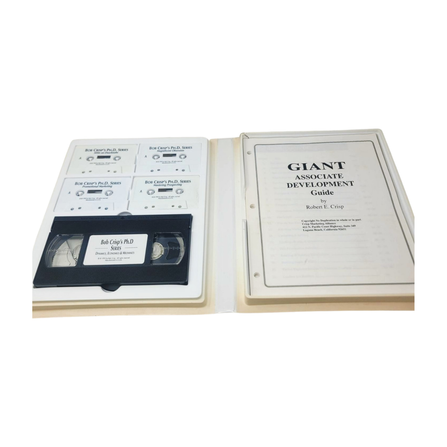 Bob Crisp’s Ph.D. Series Network Marketing Training Kit VHS Tapes Guide Business