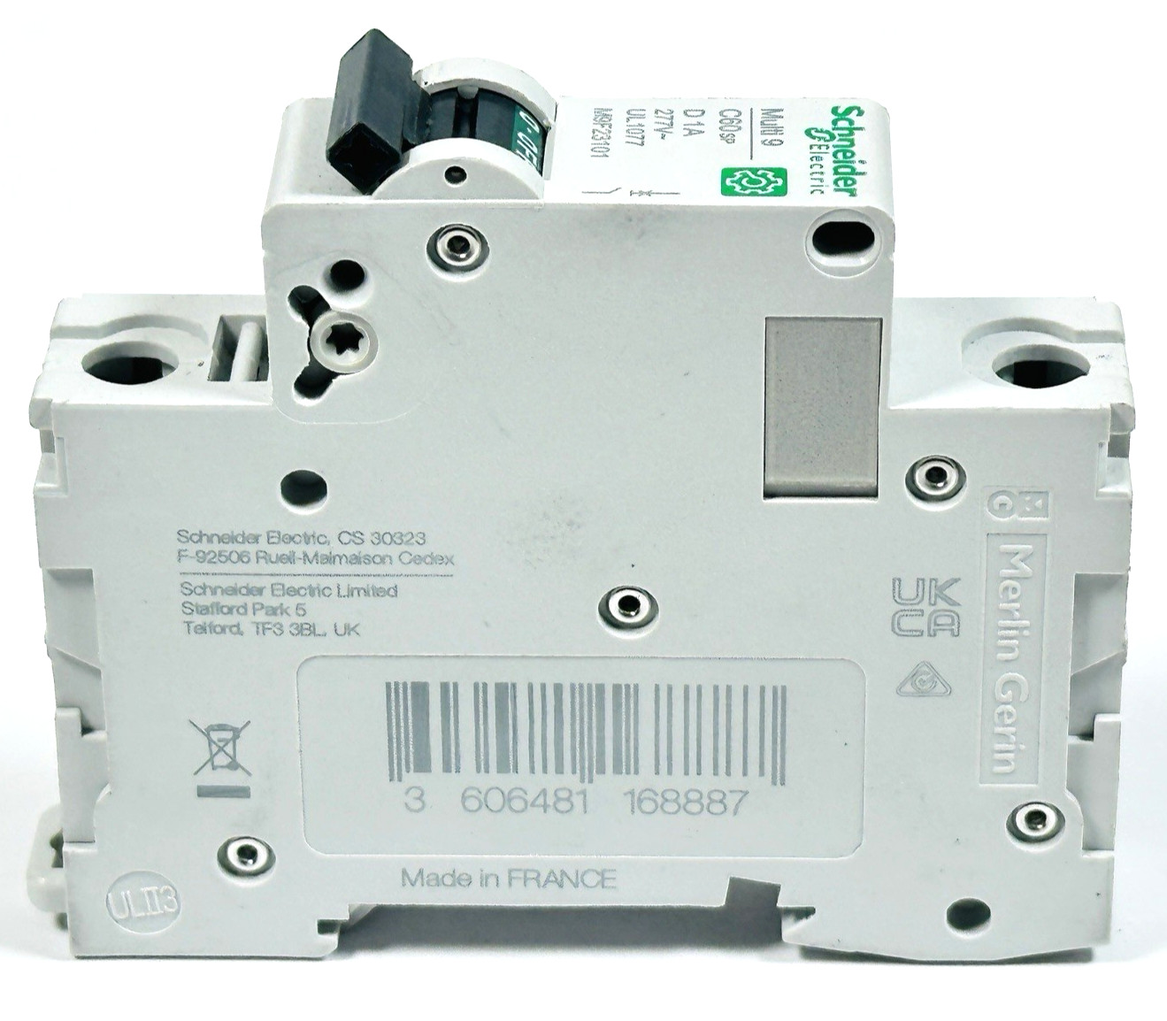Schneider Electric M9F23101 Miniature Circuit Breaker Multi 9 C60SP 1P D 1A 277V