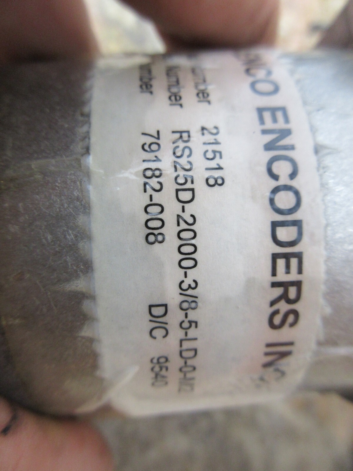 HAAS HL-1H CNC LATHE RENCO RS25D-2000-3/8-5-LD-0-M2 79182-008 DC 9540 ENCODER
