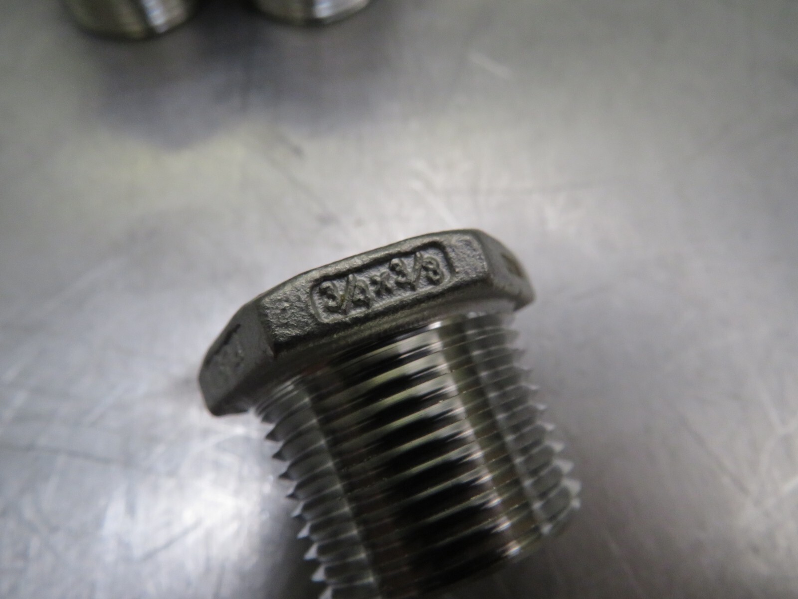 Smith Cooper 3/4″ x 3/8″ Hex Bushing 150 Cast 304 Stainless Steel Lot of 6!