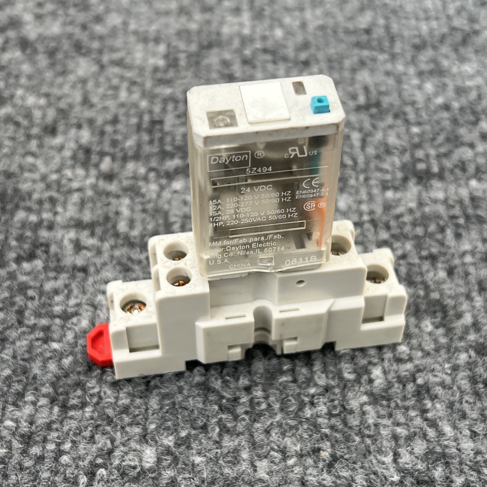 Lot Of 3 – Dayton 5Z494 Relay 15A 110-120V With 6JG21 Base New Other