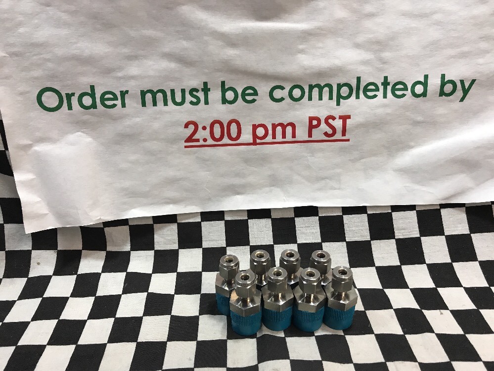 8x SWAGELOK MALE CONNECTOR 1/4” T x 1/2” NPT, SS-400-1-8, Shipsameday #1222A6