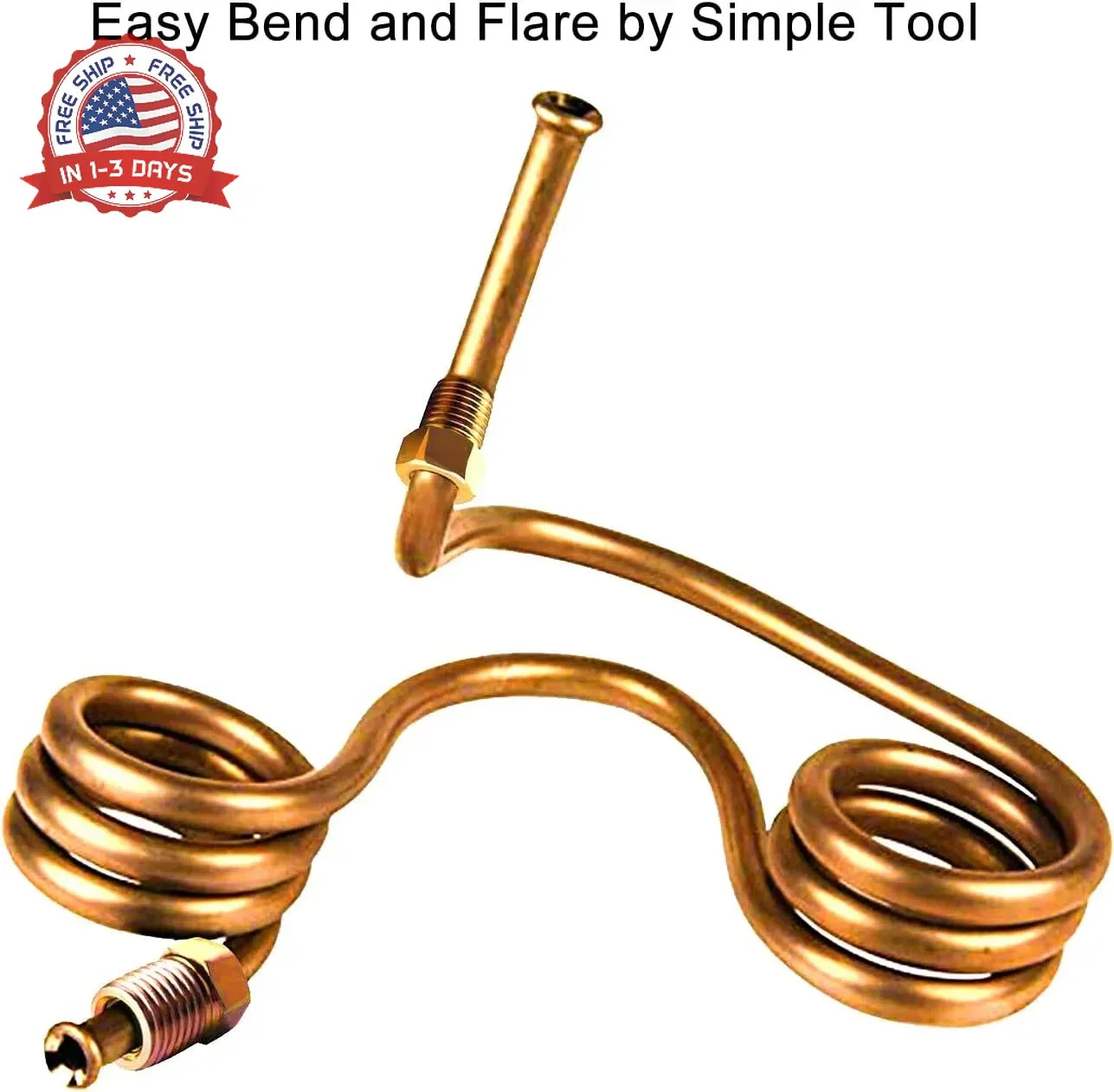 MuHize Brake Line Tubing Kit 1/4 inch 25 Feet Copper Coated Steel – Flexible Fue