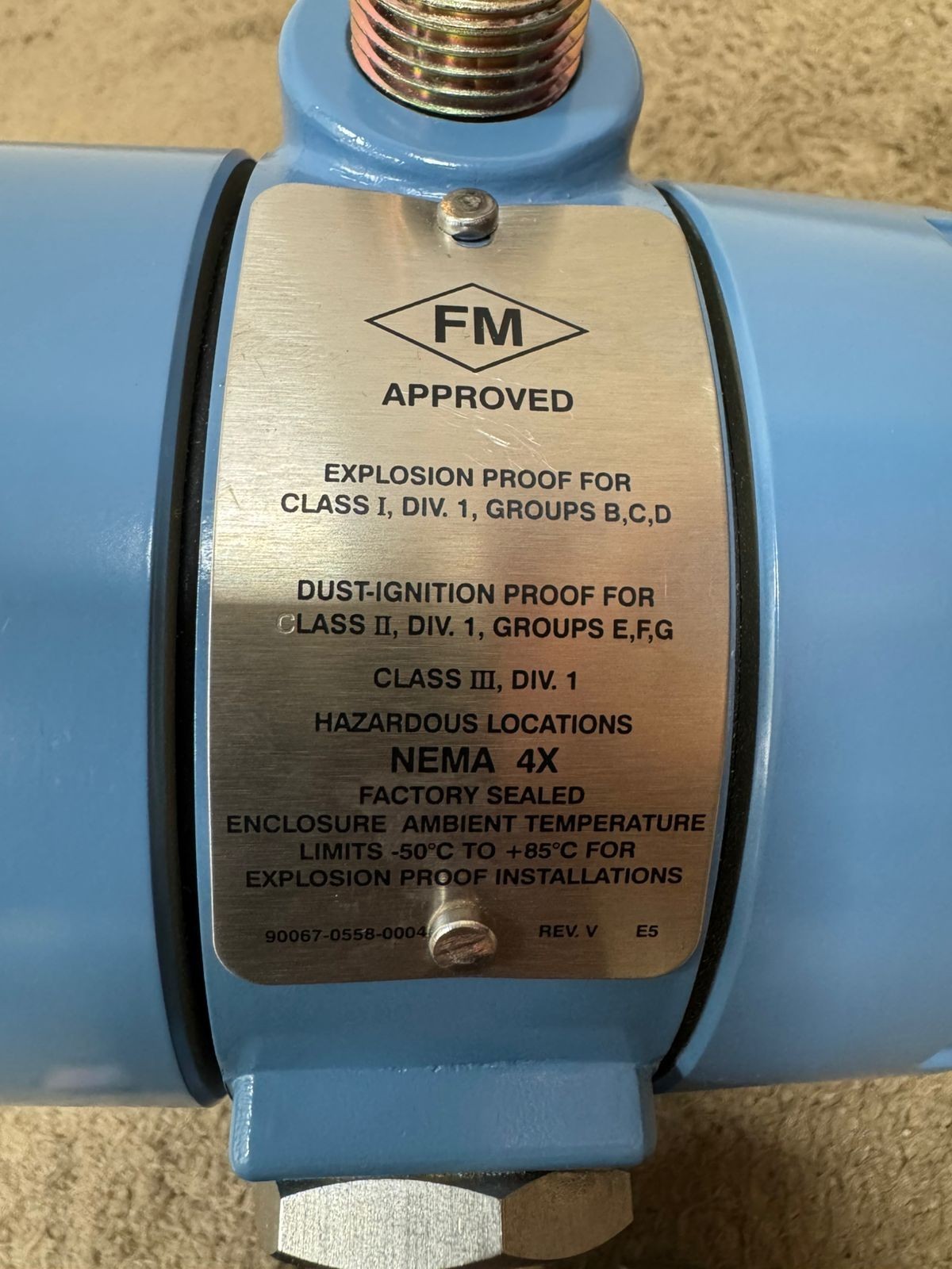 Rosemount / Pressure Transmitter / 1151GP7G22B1DF / W.P. 140BAR, Cal. 0-300PSI