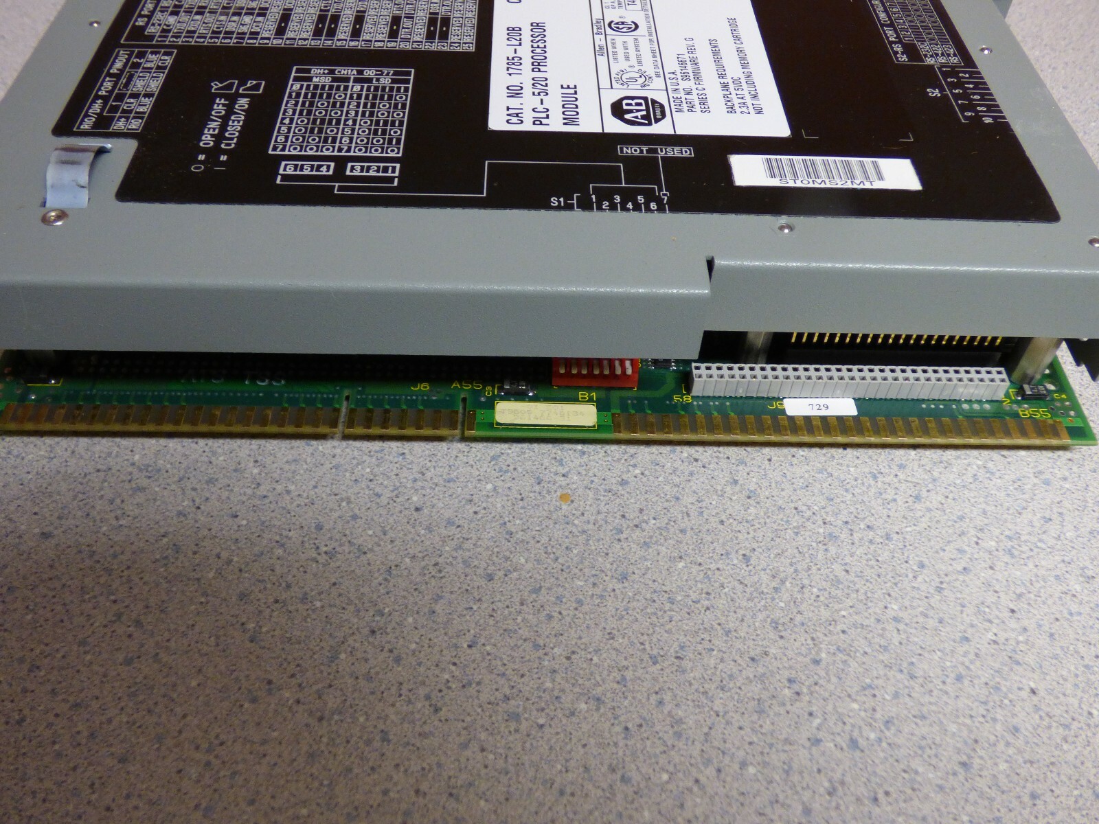 Working Allen Bradley PLC-5, Processor Module, 1785-L20B, SER C
