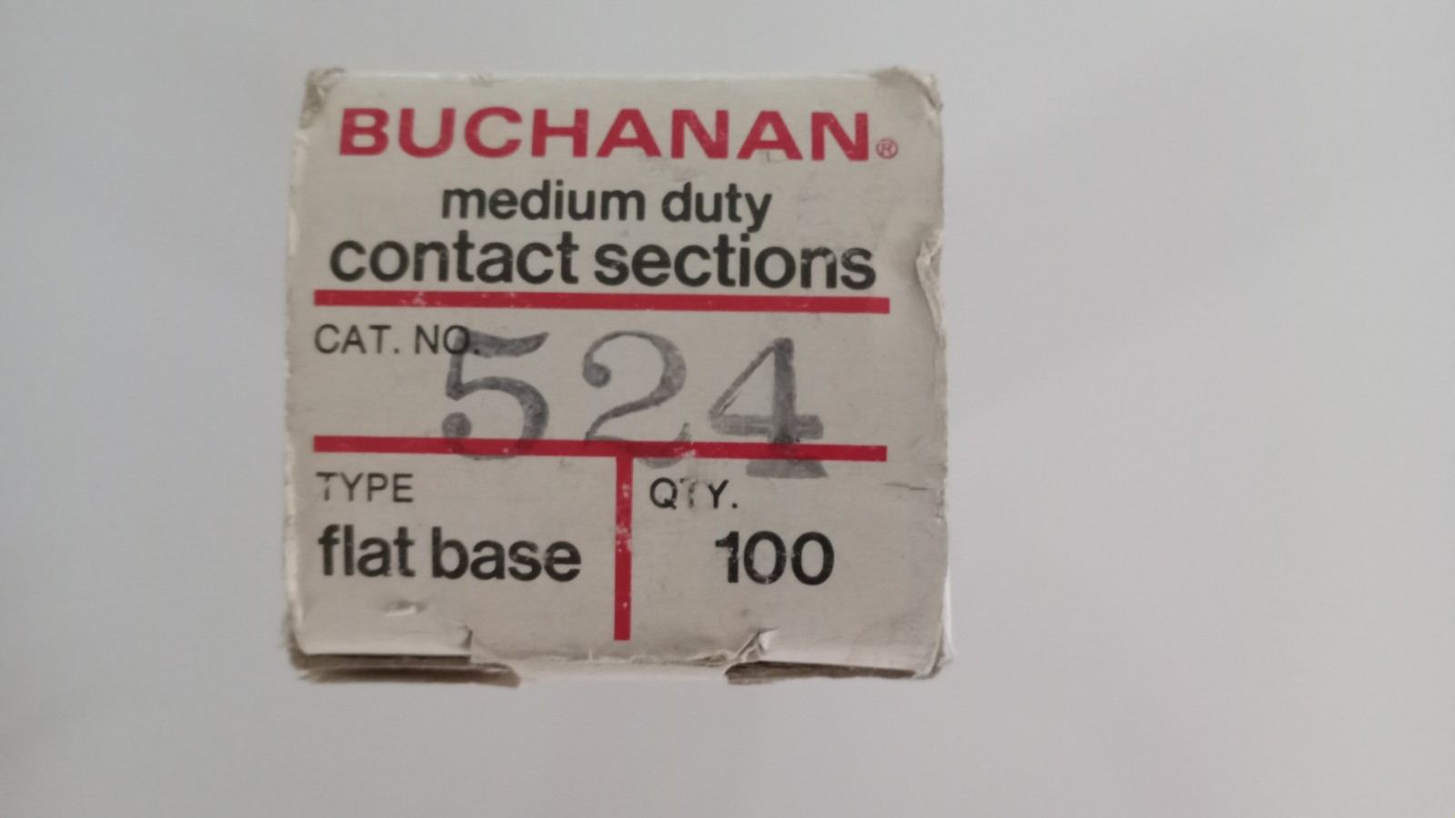 100 PC Buchanan Medium Duty 524 Flat base Sectional Terminal Blocks 300V Max NOS