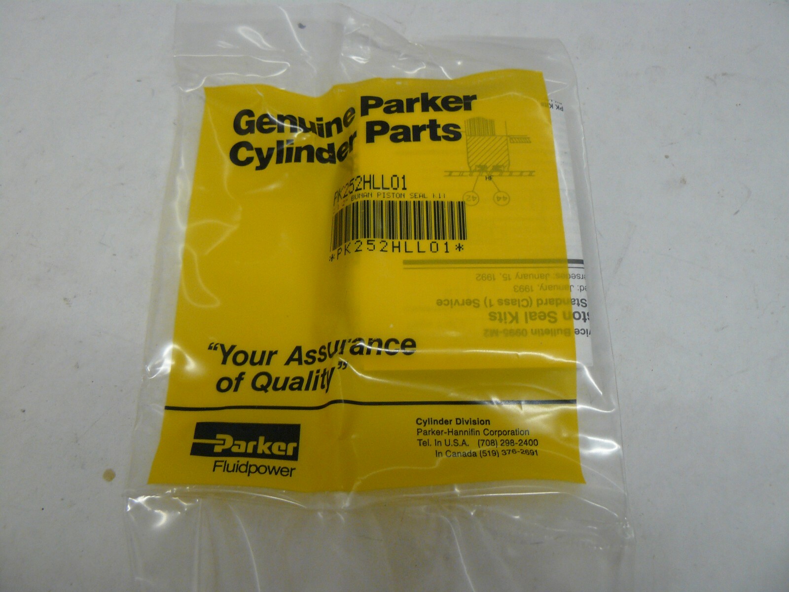 Parker PK252HLL01 bunan piston seal kit 2 1/2 inch new