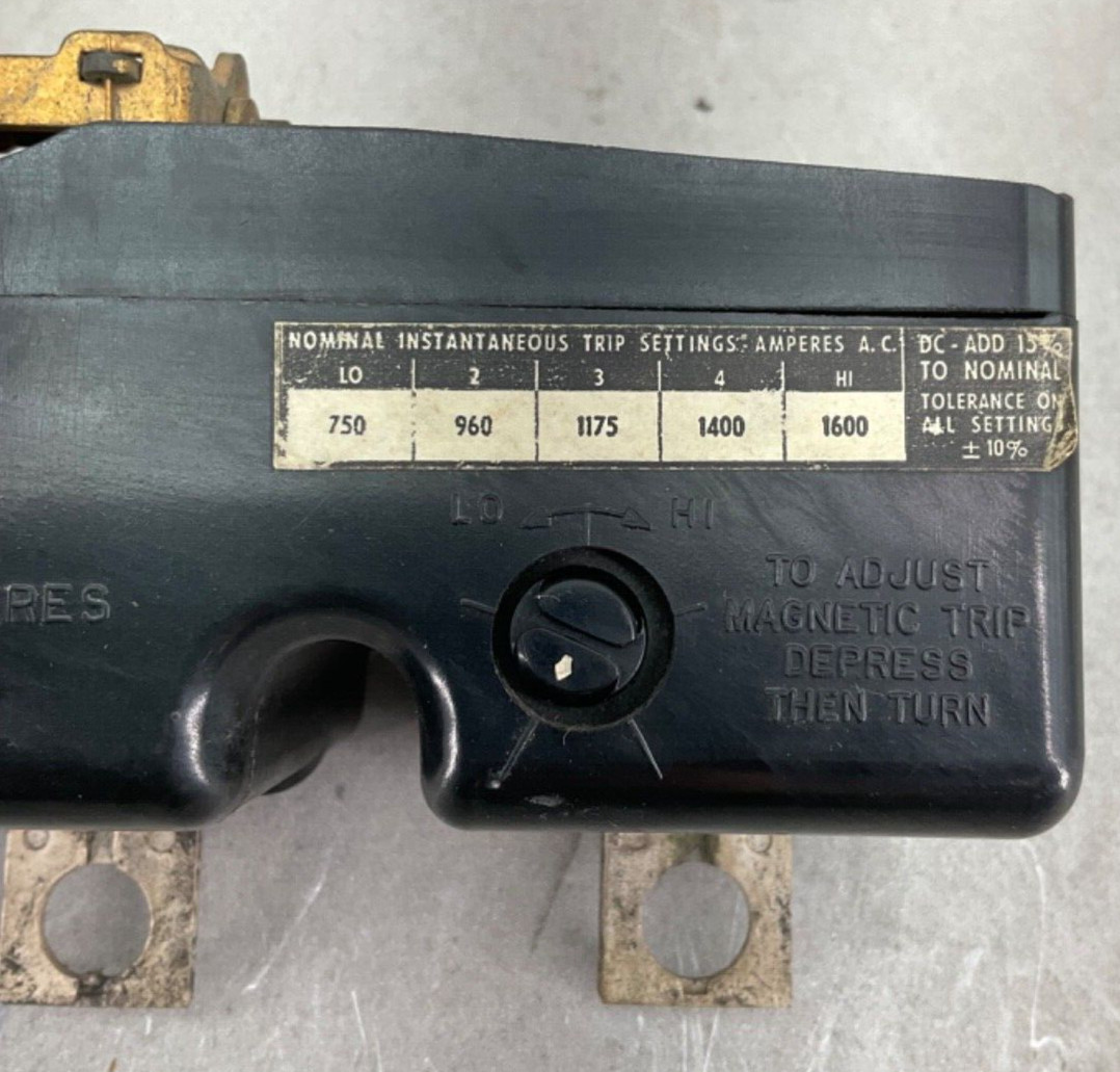I-T-E JL3-T150 CIRCUIT BREAKER TRIP UNIT THERMAL MAG ADJ 750-1600 150A 3P 600VAC