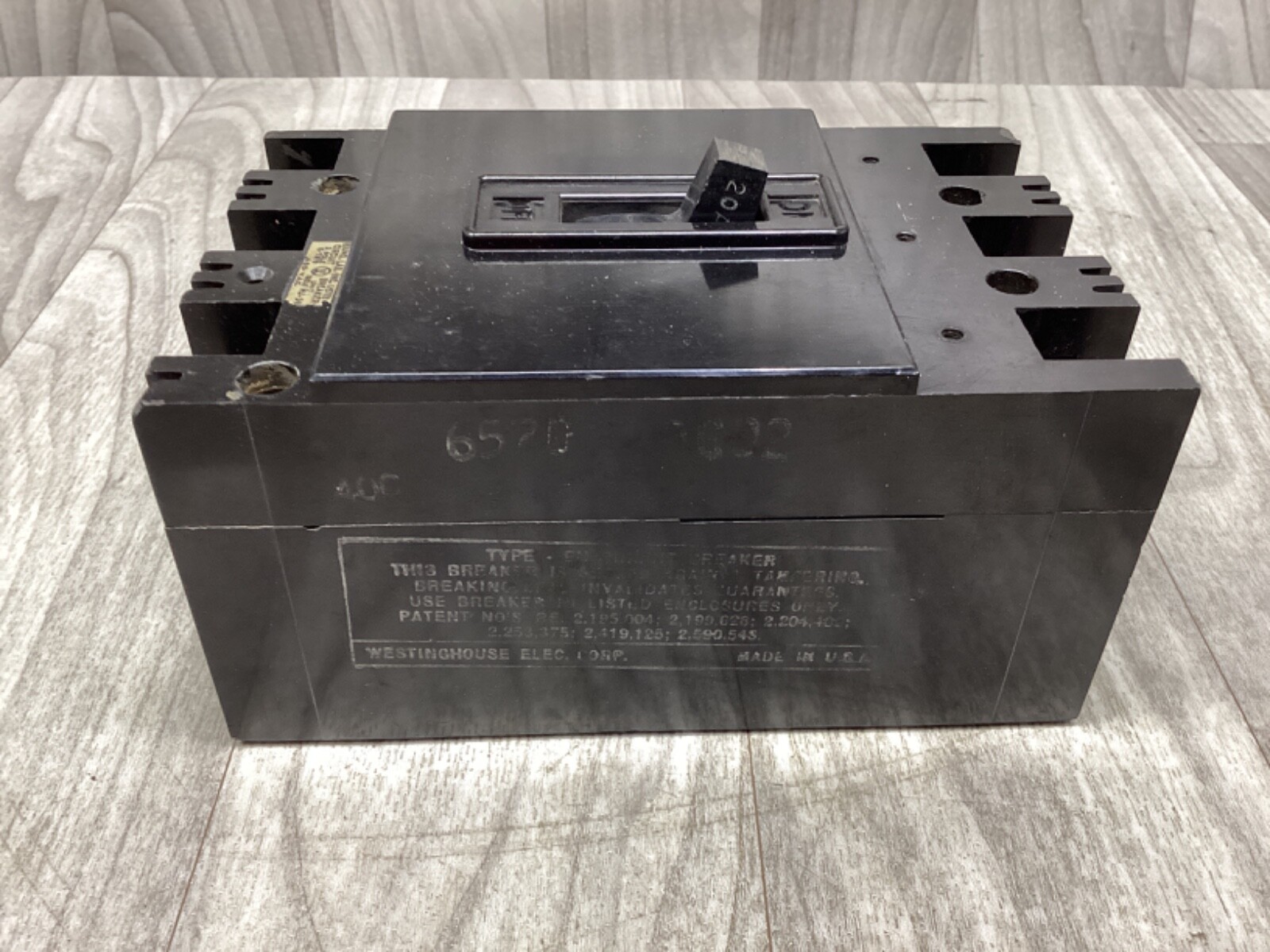 Westinghouse E-7819 Circuit Breaker 20A 3-Pole 480V 20 Amp #23A114PR2*CO