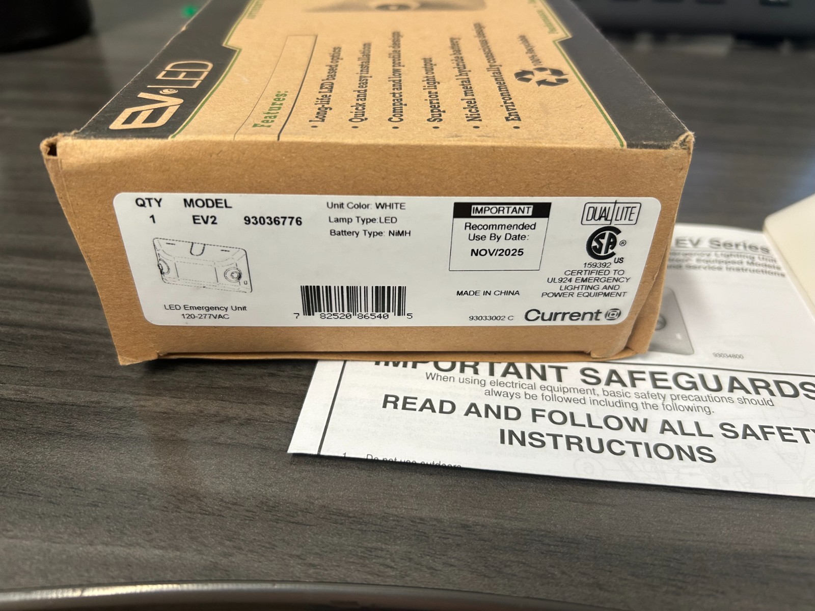 Hubbell Dual-Lite EV2 LED Emergency Light – White (Recommended Date of Nov/2025)