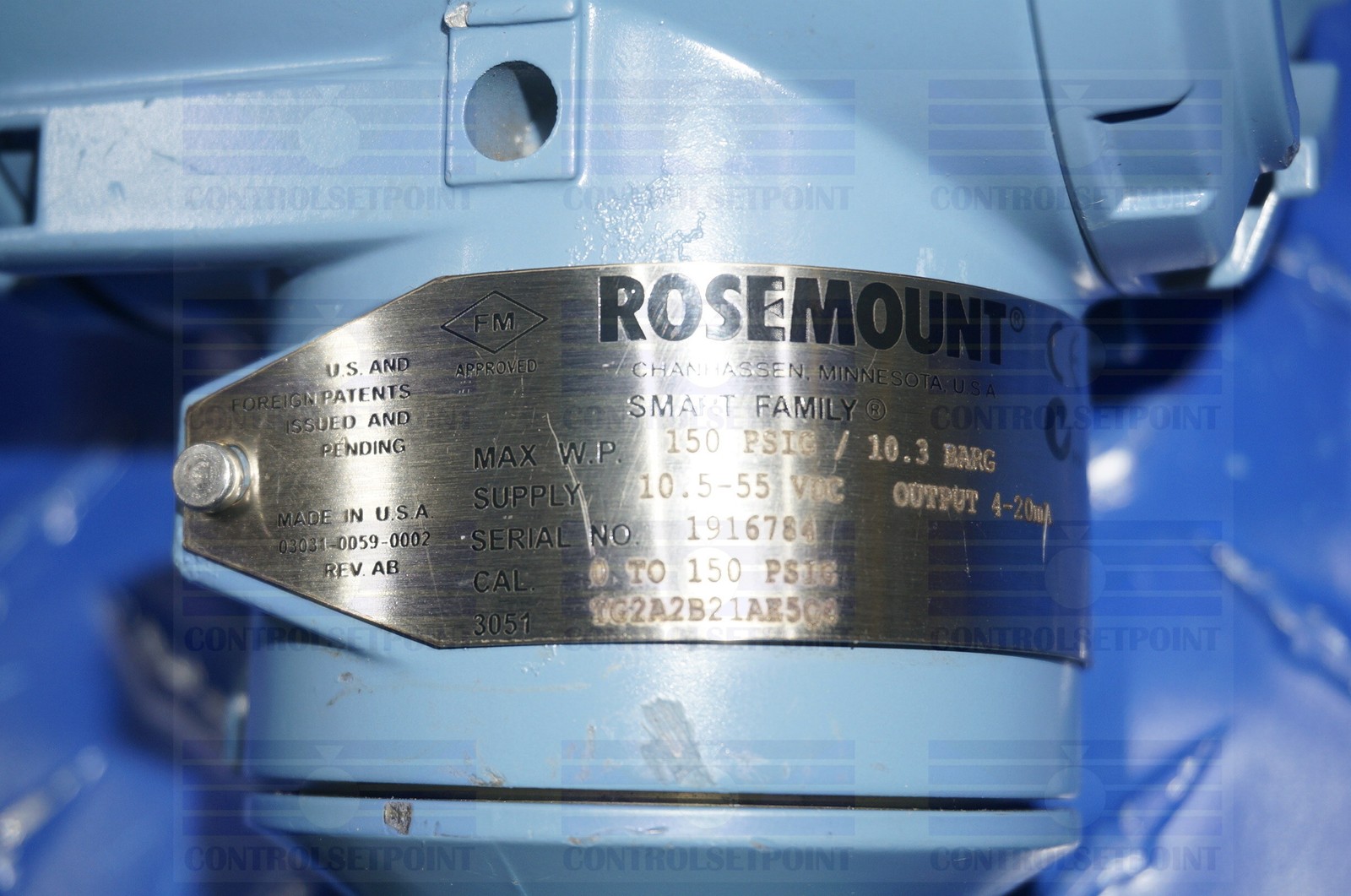 EMERSON ROSEMOUNT 3051TG2A2B21AE5Q4 PRESS TRANS 3051TG2 ITEM 16784