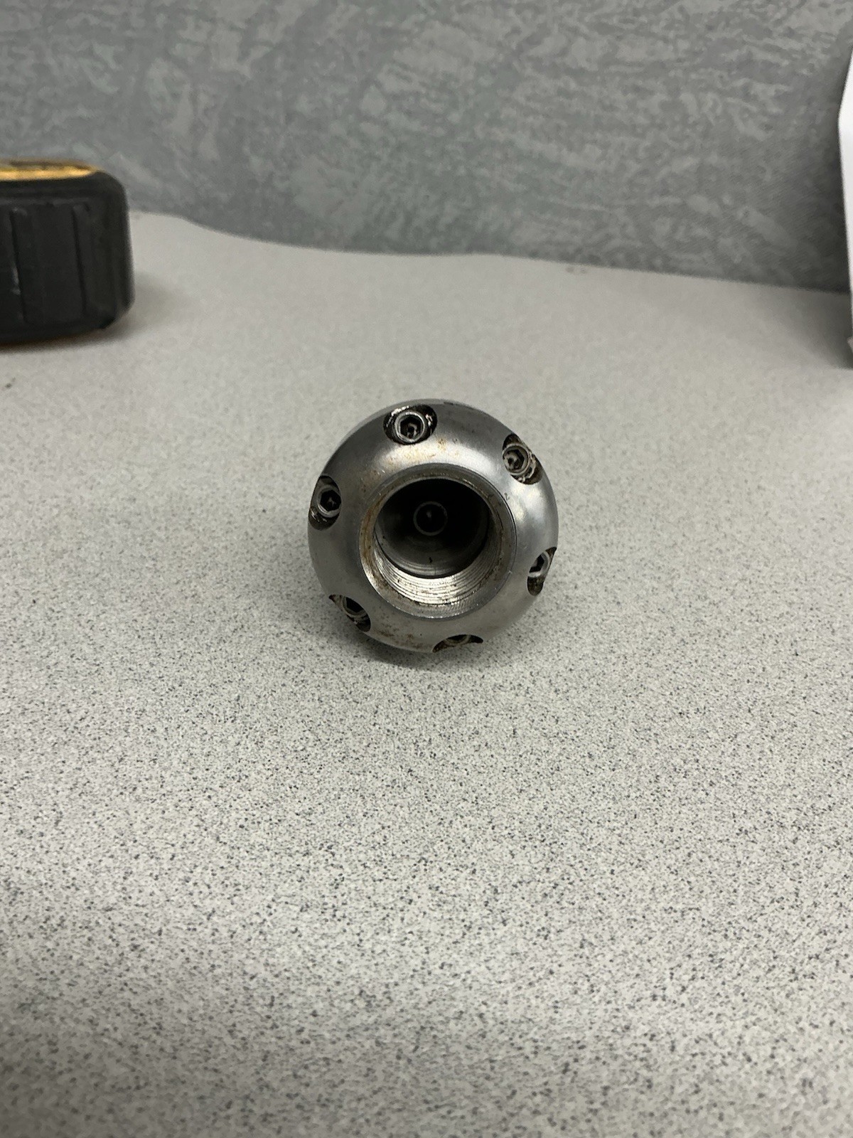 Stainless Steel Bullet-Shaped Industrial Part w/ Threaded Bore, Set Screws 2 in