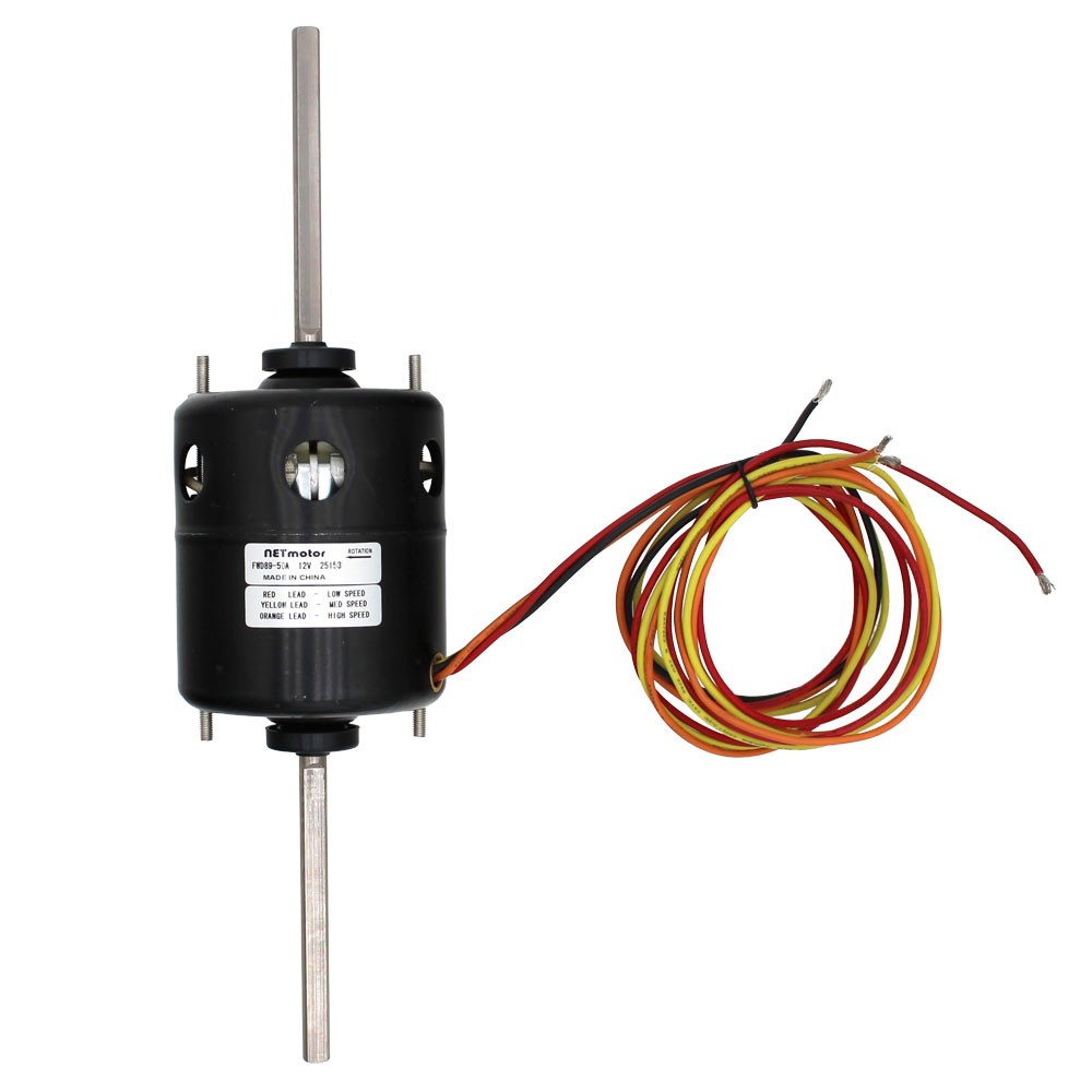 1987399C3 Blower Motor 12V 3/8″x4-1/4″ Double Shaft Rev 3 Speed Vented 4 Wire