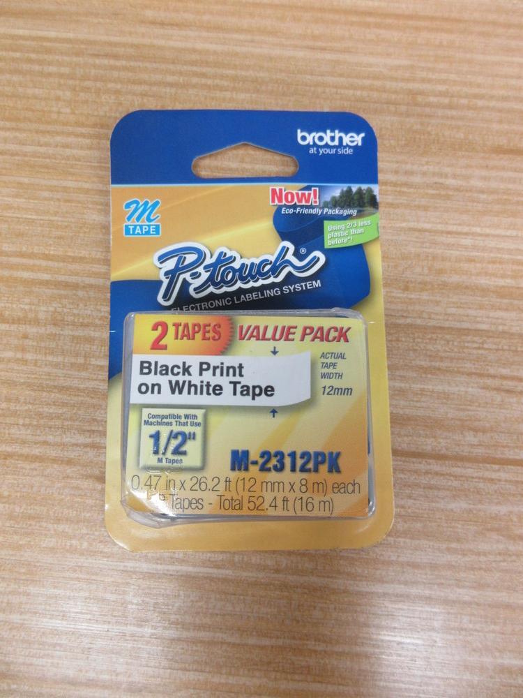 Brother M-2312PK P-Touch Label Marker Tape M2312PK (Pack of 4)
