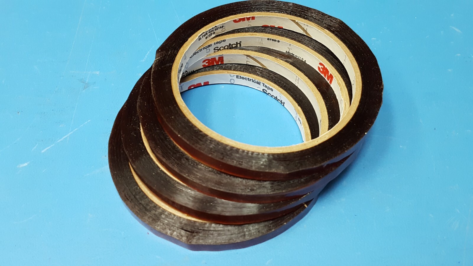 ELECTRICAL TAPE 3M 1205 1/4″ x 36YDS POLYMIDE FILM AMBER (4 Rolls)
