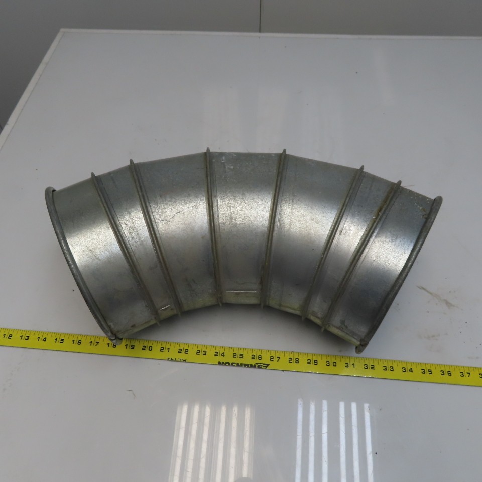 8″ Diam Quick-Clamp Rolled Edge Duct 60° Elbow Galvanized Steel
