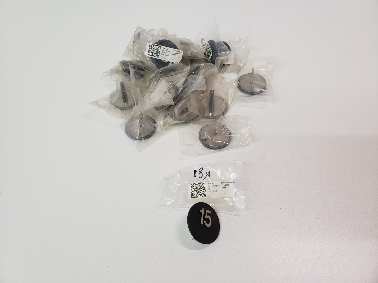 LOT of 18 – UNUSED – TKE ThyssenKrupp 9796939 Elevator Floor 15 Button