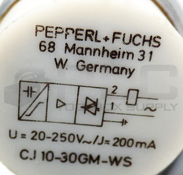 NEW PEPPERL + FUCHS CJ10-30GM-WS PROXIMITY SWITCH SENSOR, 20-250V 200mA