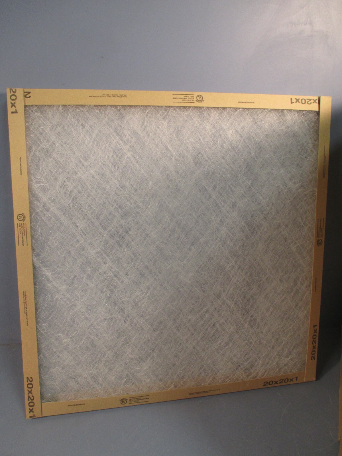 BOX OF (10) 20X20X1 AIR HANDLER FIBERGLASS DISPOSABLE AIR FILTER 1W097