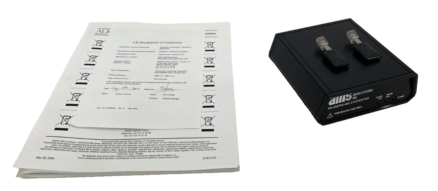 NEW AMS 10881111 Converter RS-232/RS-485