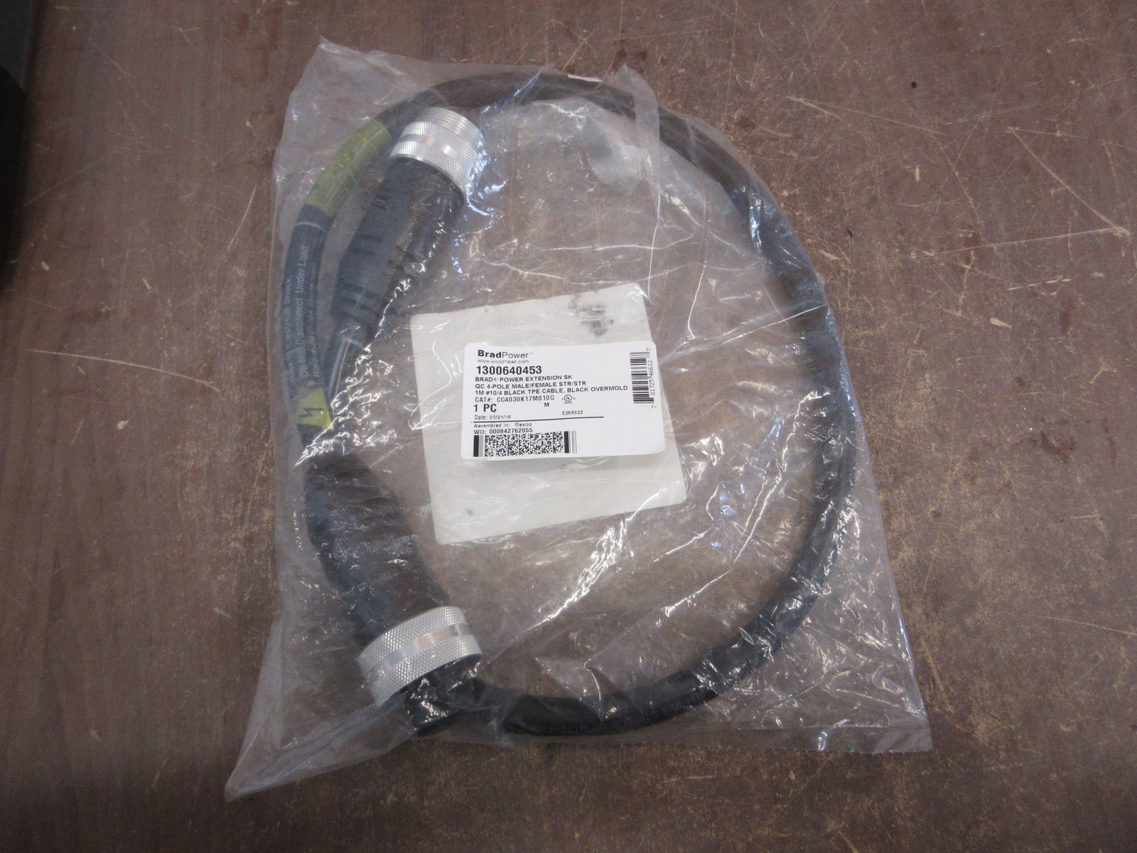 Woodhead BradPower Extension Cordset CC4030K17M010G Length: 1m New Surplus
