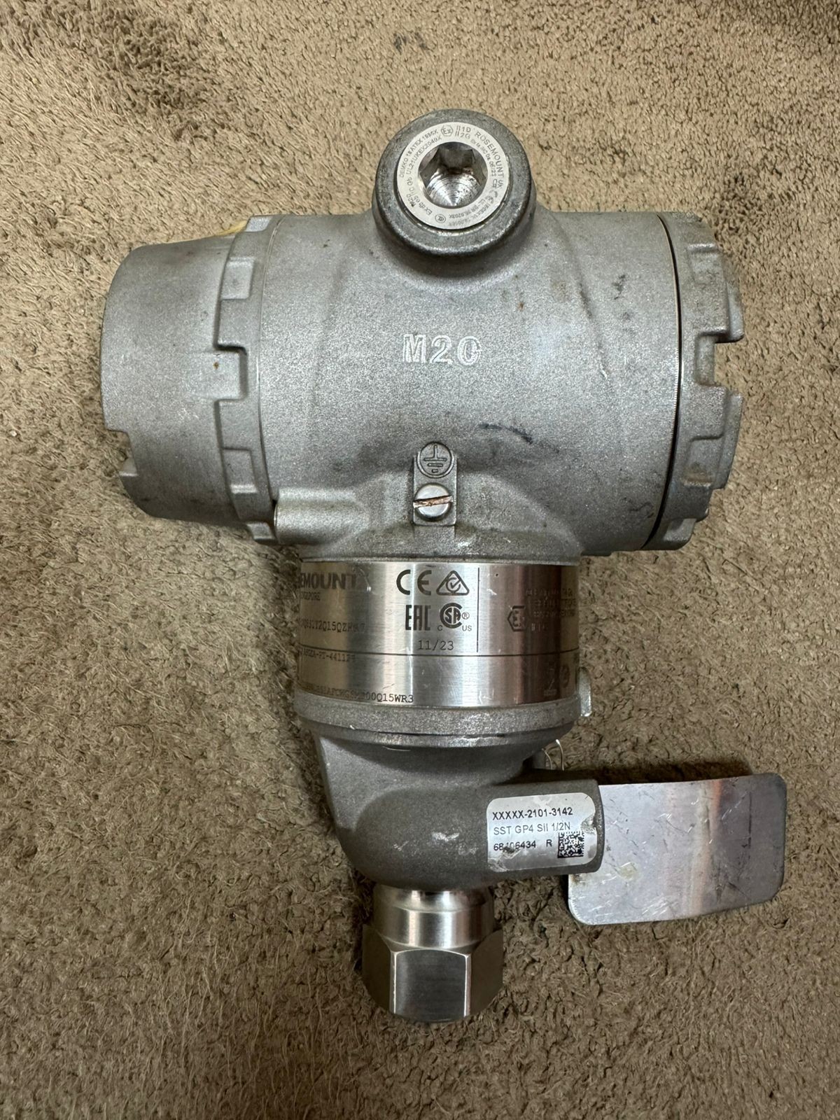 Rosemount / Pressure Transmitter / 3051TG4 / WP 3705PSI-256BAR / Cal. 0-150BAR G