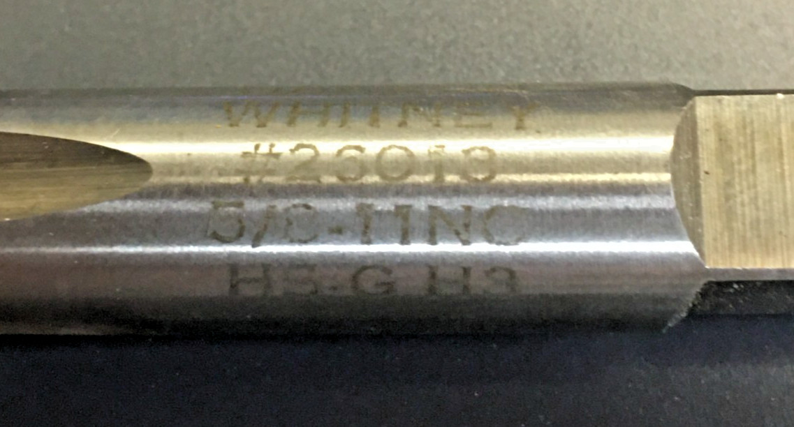 Hanson-Whitney #26013, High Speed, 5/8-11 NC, HS.G H3 Tap Flute