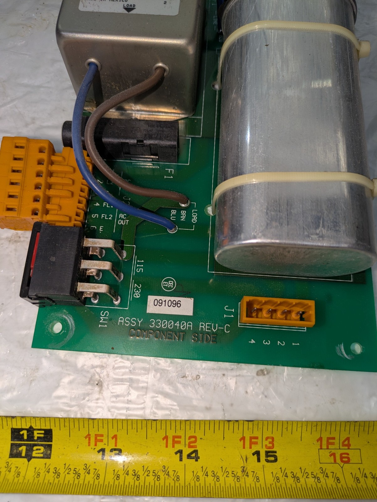 VAN DORN 330074 REV C PC330-074 REV C CORCOM 10VR3 10A 120/250V 50-60HZ