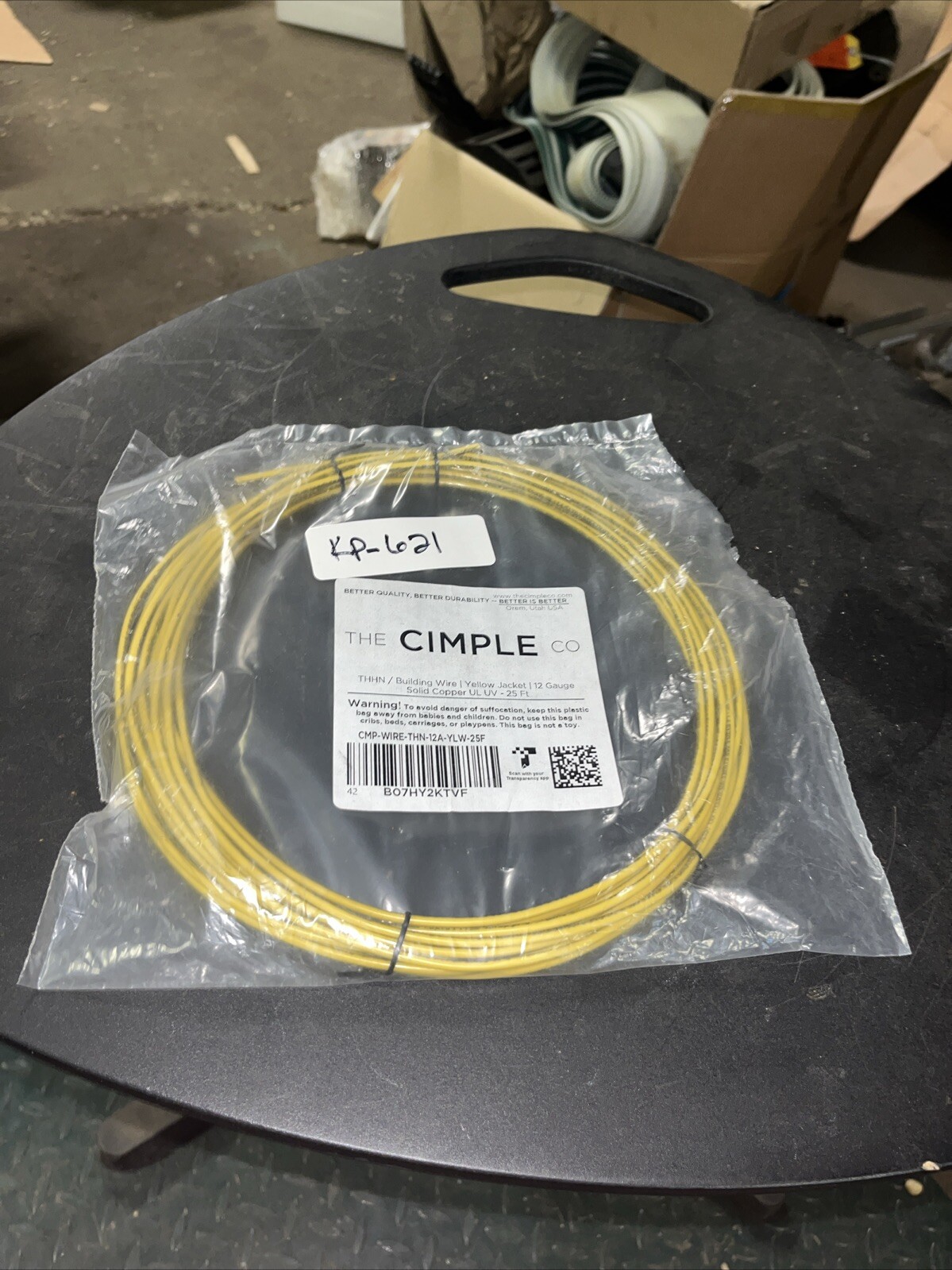 CIMPLE Cable #CMP-Wire-THN-12A-YLW-25F, KP-621