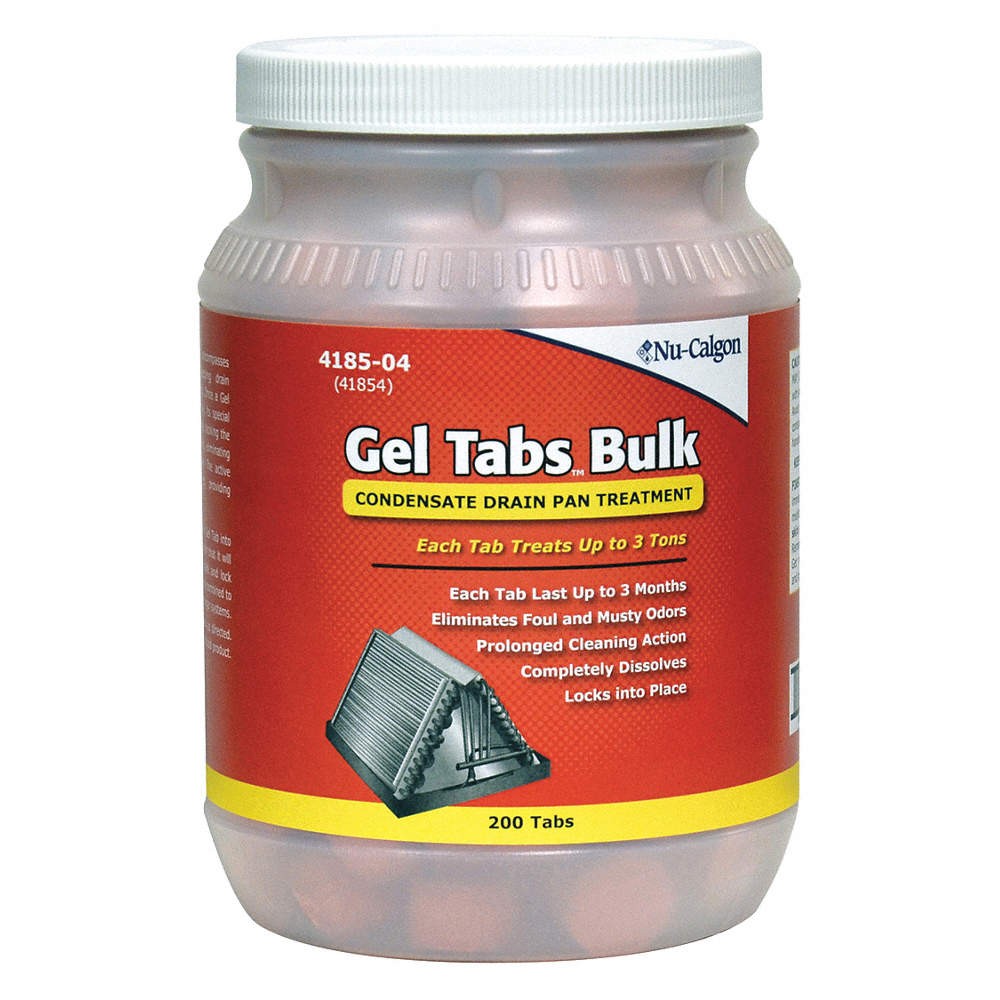 NU-CALGON 4185-04 Condensate Pan Treatment, Gel Tab, 3 ton 410X92