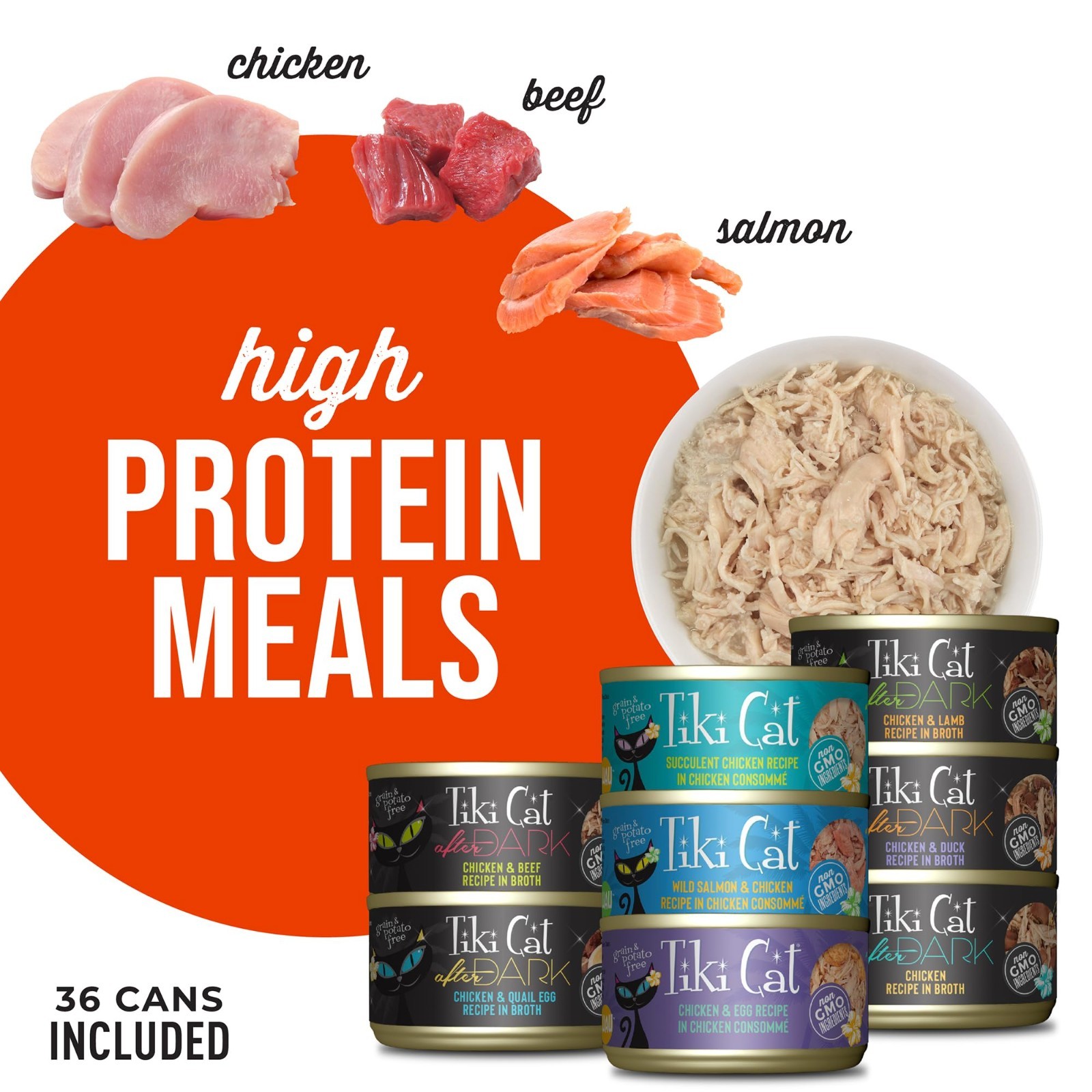 Tiki Cat Chicken Craves Whole Food, Ultimate Variety Pack, 36 Servings of High P