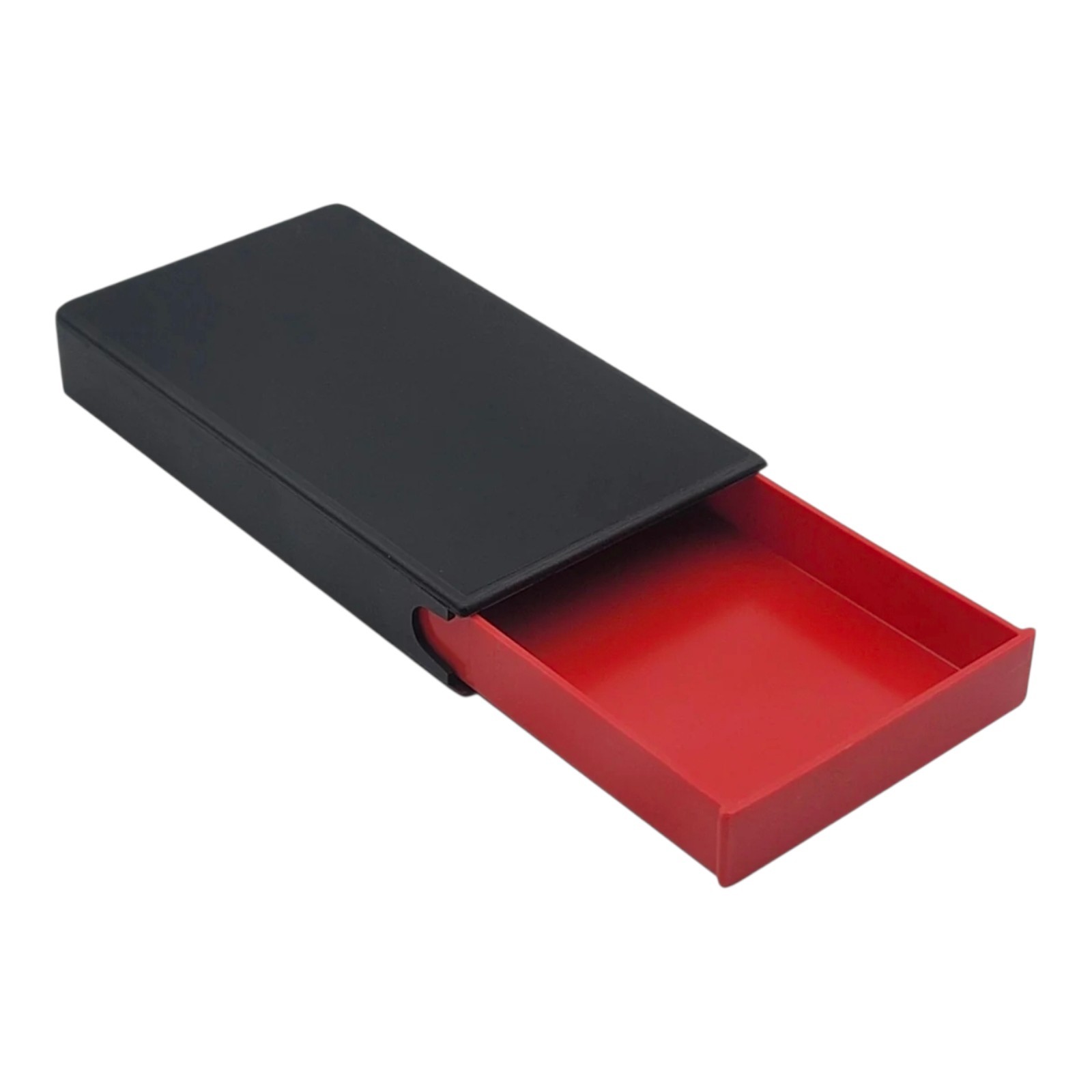 Lot of 100 Press N Pull CR Box Containers 98mm Black Shell/Red Tray (200 Pieces)