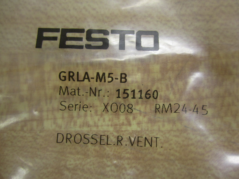 Festo GRLA-M5-B Flow Control Valve 151160