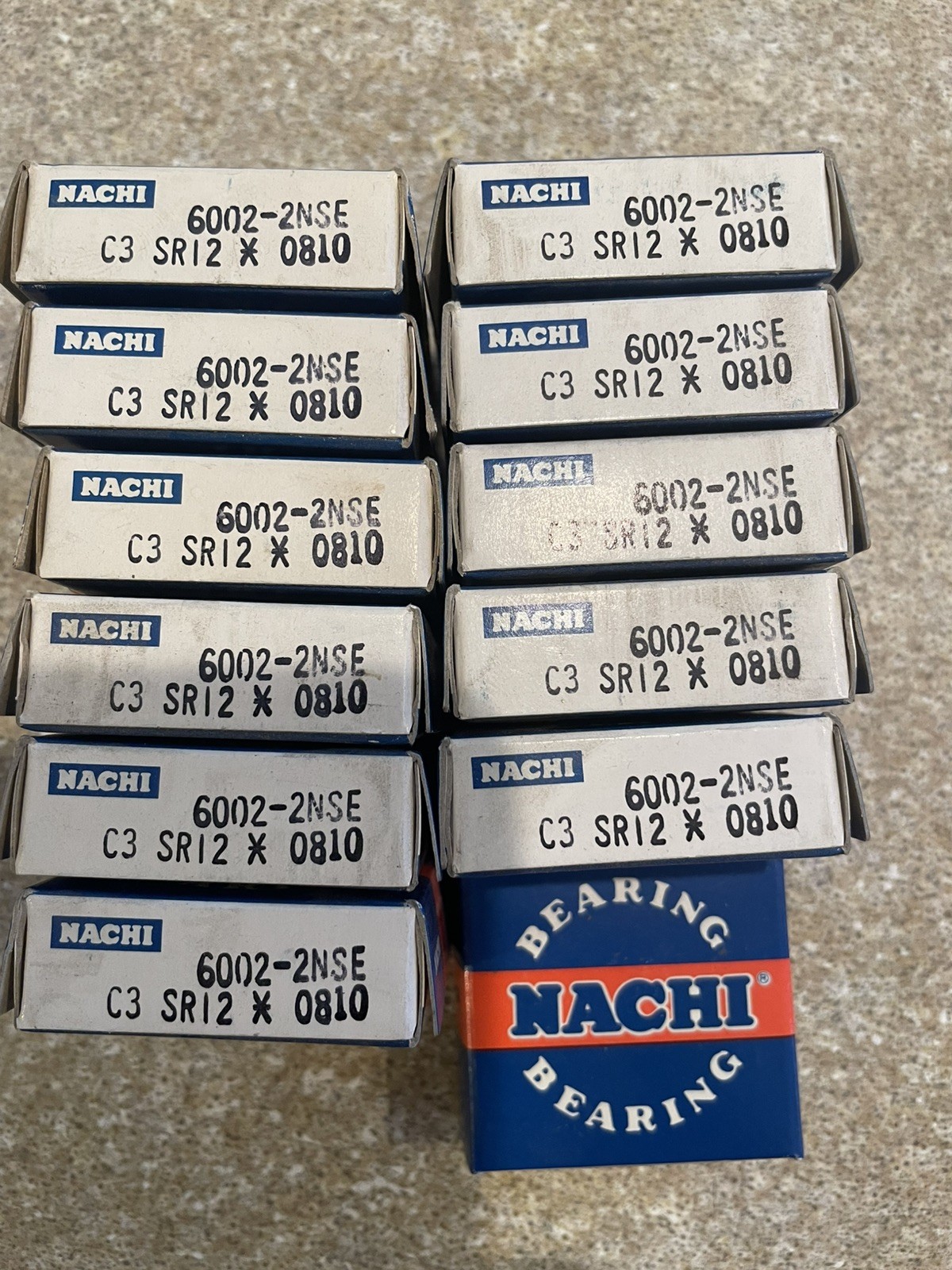 (QTY.12)Genuine NACHI 6002-NSE C3 6002-2NSE Sealed Ball Bearings 6002-2RS