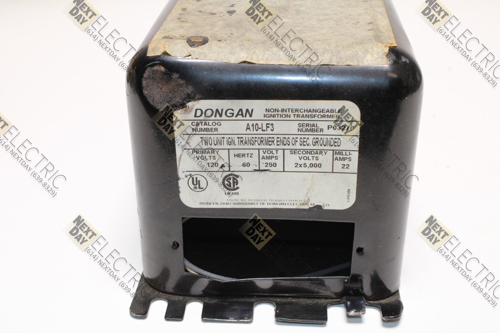 Dongan, A10-LF3, Ignition Transformer Two Unit 120v