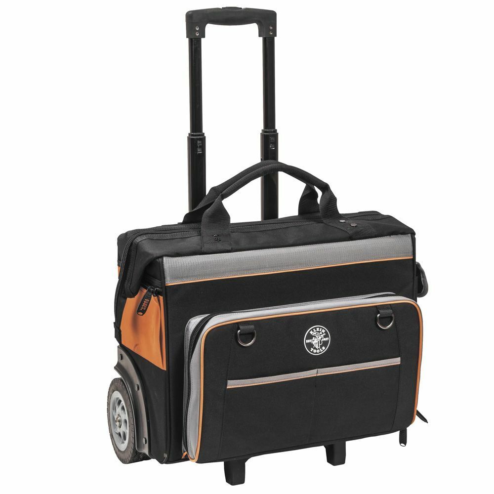 Klein 55452RTB Tradesman Pro Rolling Tool Bag 24 Pockets 19-Inch