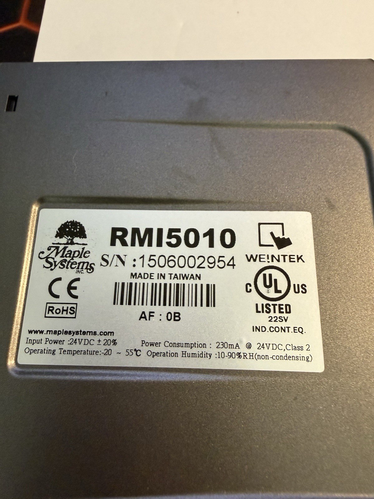 LOT OF 2 MAPLE SYSTEMS RMI5010 & RMI5001 For Parts Only Untested