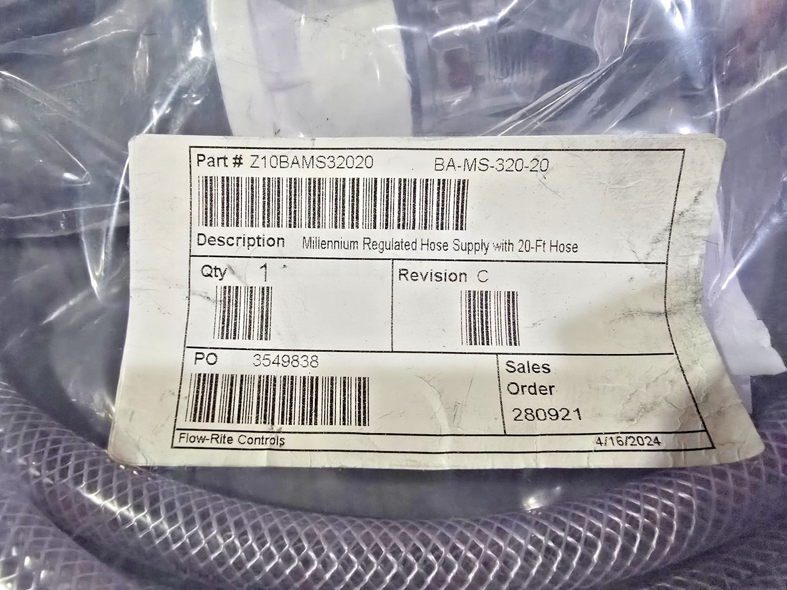 NEW E-Z-GO Flow-Rite 20ft Hose & Regulated End Assembly Pro-Fill & Hydrolink