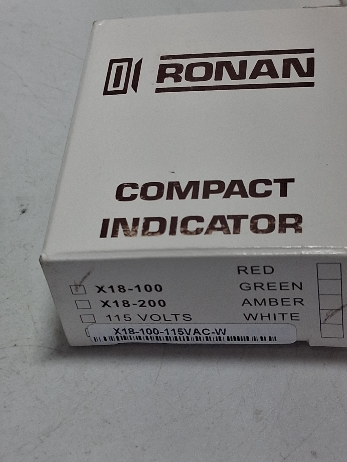 RONAN X18-100-115VAC-W COMPACT INDICATOR WHITE 115VAC NIB