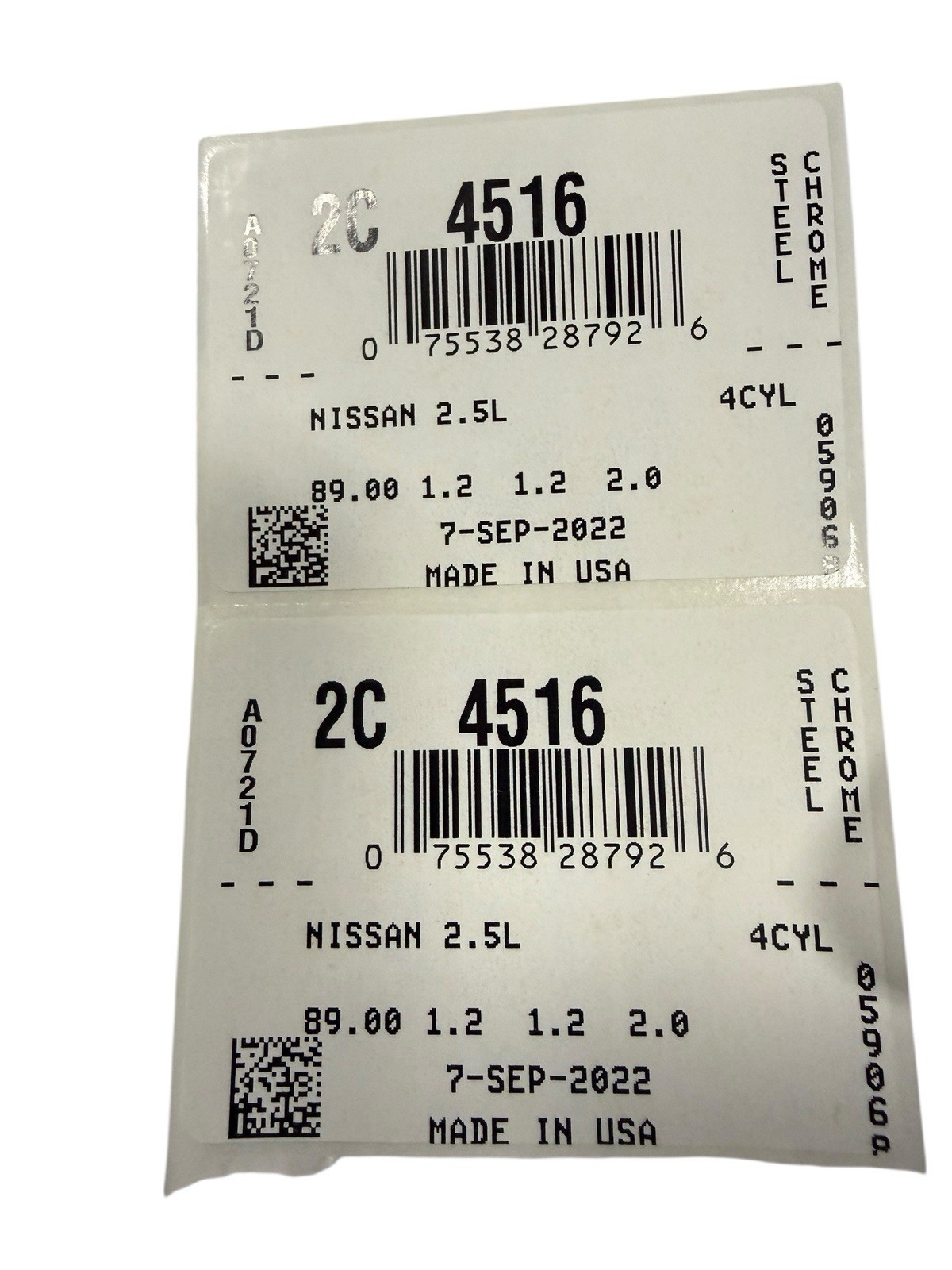 Hastings 2C4516 Engine Piston Ring 3rd For Nissan 2.5L BOX OF 58 PACKS FRESHP